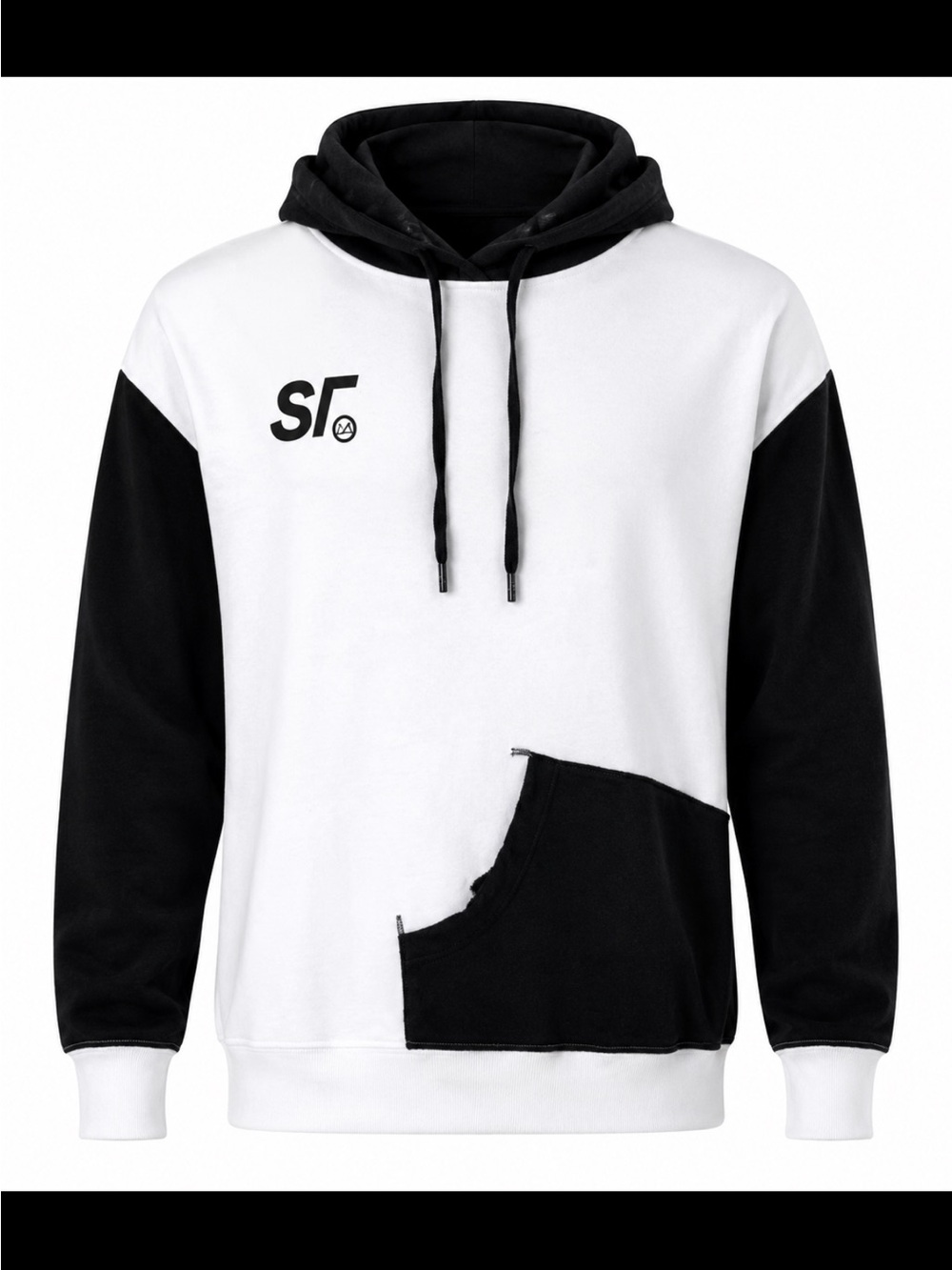 🖤🤍 Social Tourist Colorblock Pullover Hoodie
